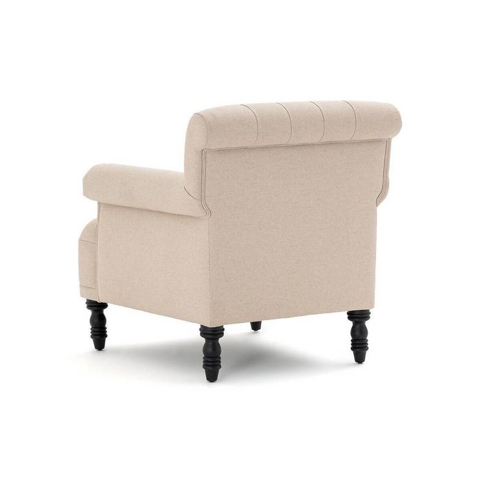 Кресло из плотного льна с обивкой Napold бежевого цвета - лучшие Интерьерные кресла в INMYROOM
