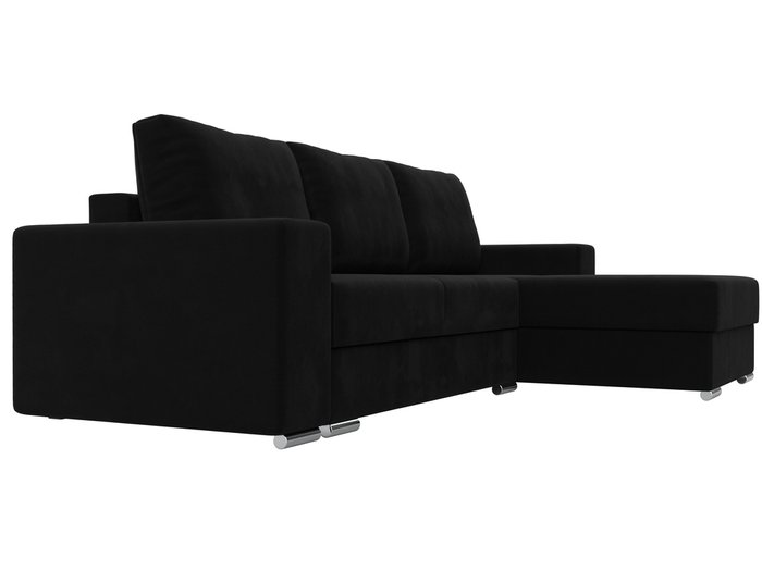 Угловой диван-кровать Дрезден черного цвета правый угол - лучшие Угловые диваны в INMYROOM