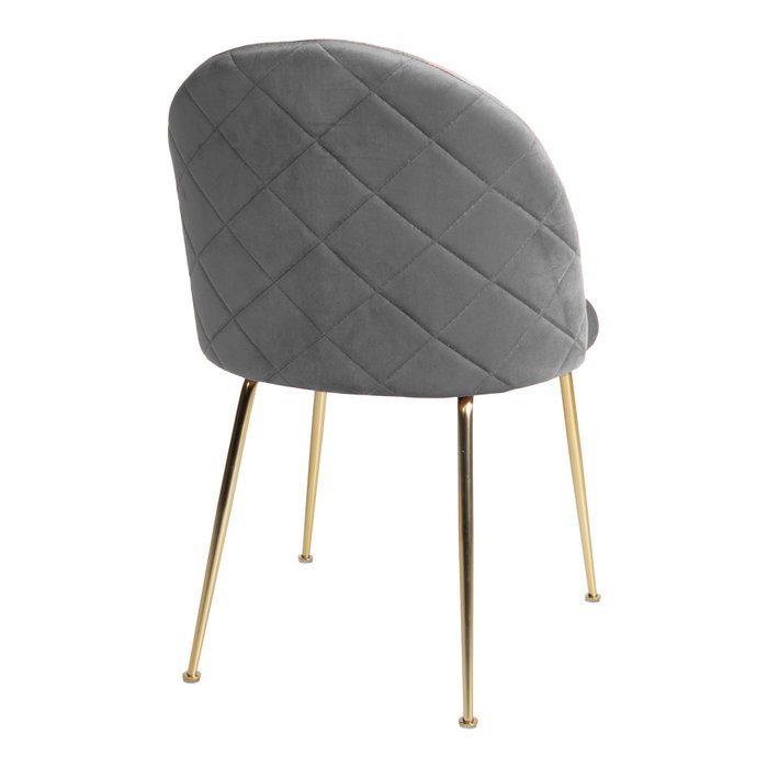 Стул Geneve серого цвета с латунными ножками - лучшие Обеденные стулья в INMYROOM