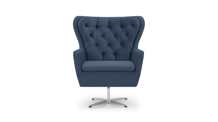 Кресло Дерби 2 синего цвета - лучшие Интерьерные кресла в INMYROOM