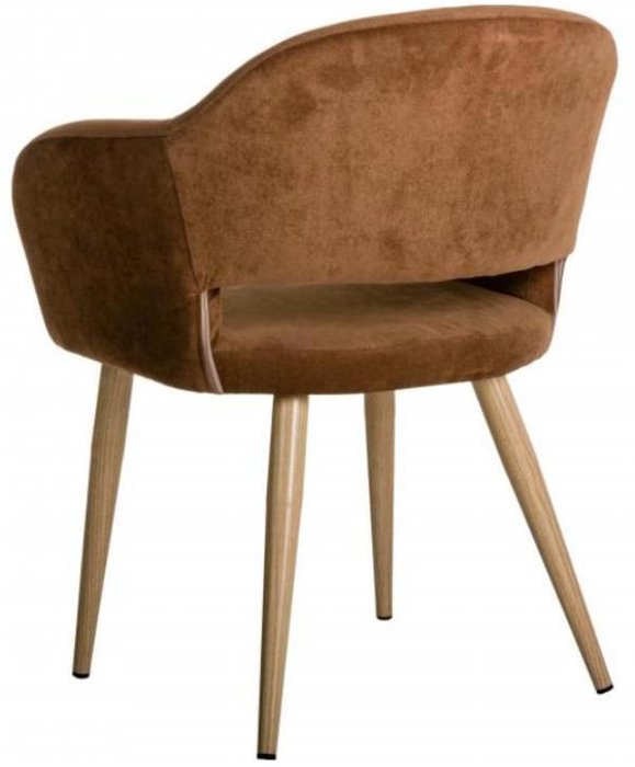 Стул Oscar коричневого цвета с бежевыми ножками - лучшие Обеденные стулья в INMYROOM