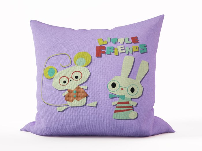 Декоративная подушка: Маленькие друзья
