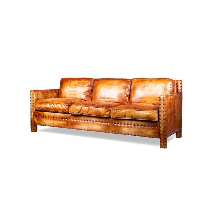 Кожаный диван Pagnol коричневого цвета