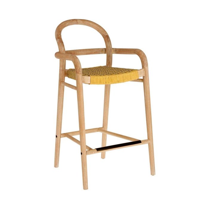 Барный стул Sheryl Marbled Mustard S из дерева бежевого цвета