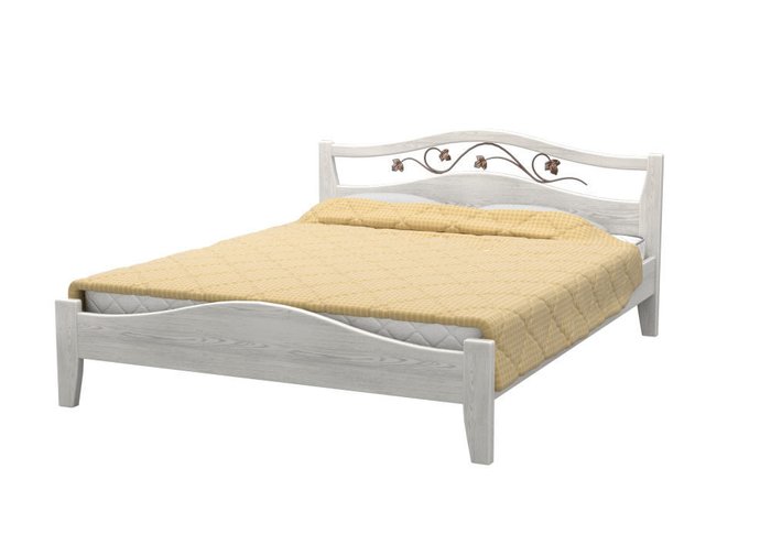 Кровать Верона из массива бука цвета слоновой кости 180х195 - лучшие Кровати для спальни в INMYROOM