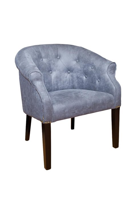 Кресло низкое синее из искусственной замши - купить Интерьерные кресла по цене 13050.0