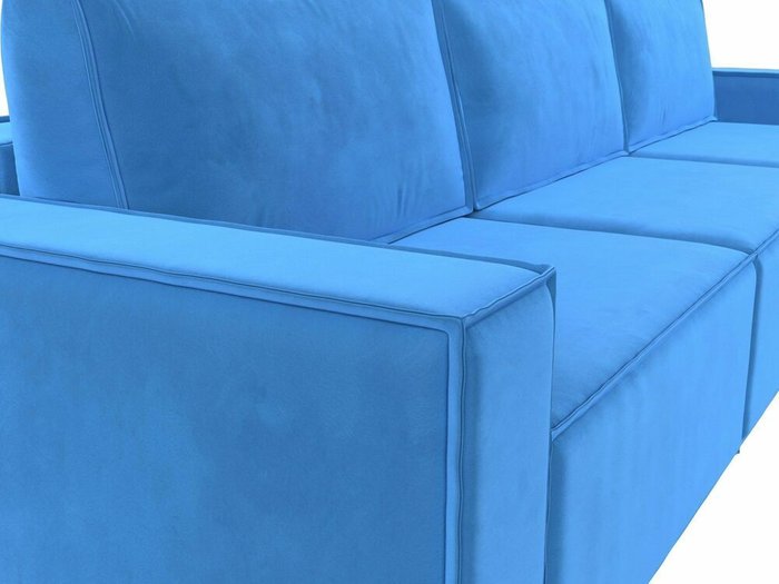 Прямой диван-кровать Куба лонг голубого цвета - лучшие Прямые диваны в INMYROOM