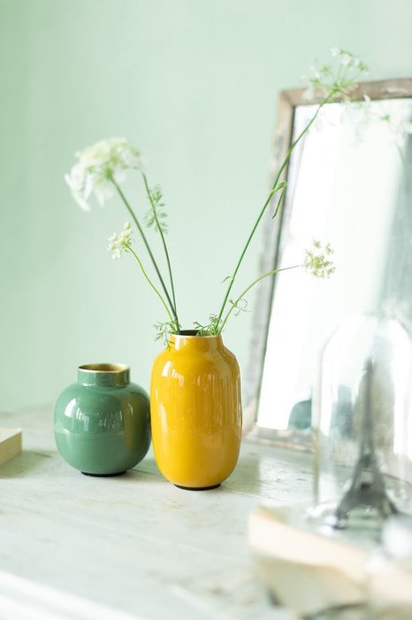 Мини-ваза Oval Yellow, 14 см - лучшие Вазы в INMYROOM Мини-ваза Oval Yellow, 14 см - лучшие Вазы в INMYROOM