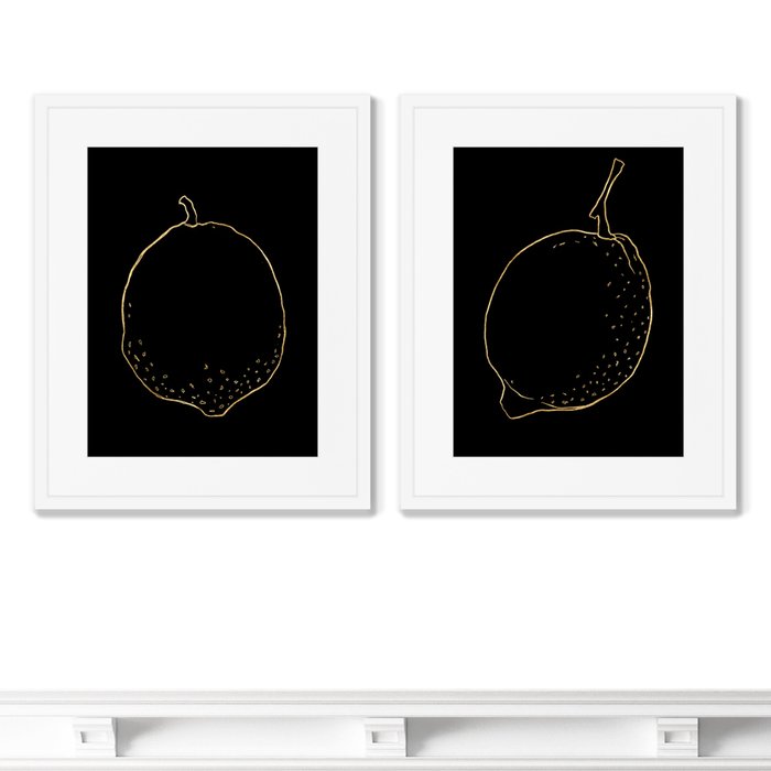 Набор из 2-х репродукций картин в раме Fruit in the night