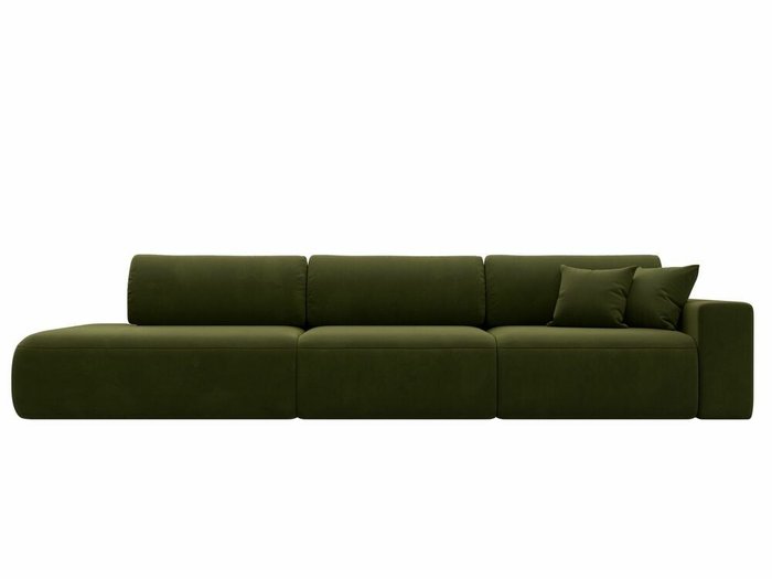 Диван-кровать Лига 036 Модерн Лонг зеленого цвета с правым подлокотником - купить Прямые диваны по цене 98999.0