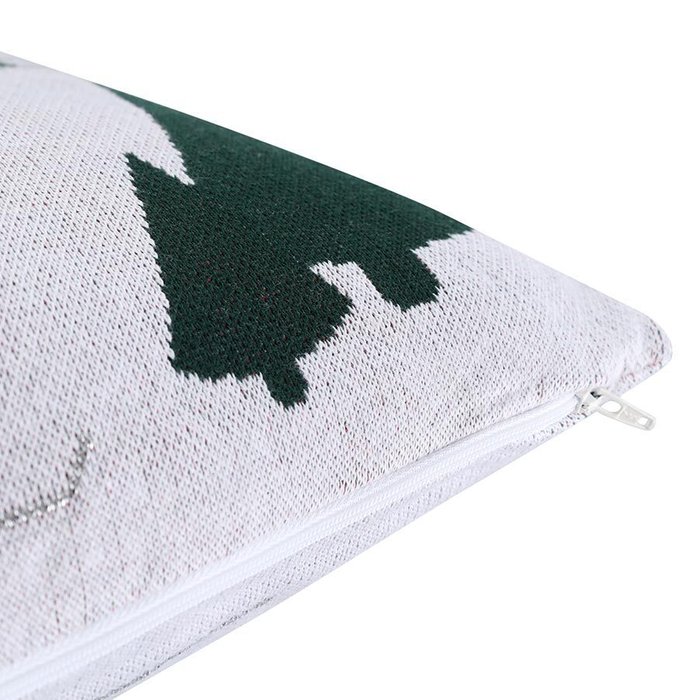 Подушка вязаная с новогодним рисунком Let's Ski 45х45 - лучшие Декоративные подушки в INMYROOM Подушка вязаная с новогодним рисунком Let's Ski 45х45 - лучшие Декоративные подушки в INMYROOM