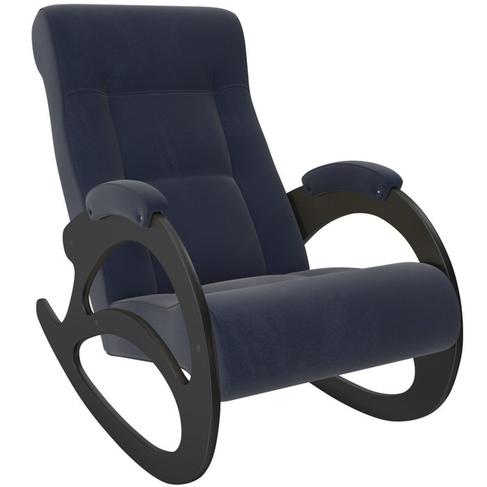 Кресло-качалка Модель 4 без лозы VeronaDenimBlue_/венге
