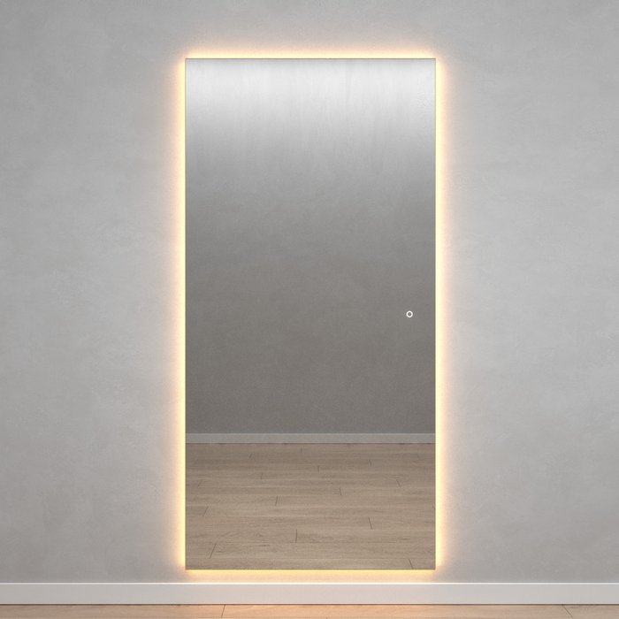 Настенное зеркало Halfeo NF LED XL 3000К с тёплой подсветкой и сенсорной кнопкой - купить Настенные зеркала по цене 27900.0