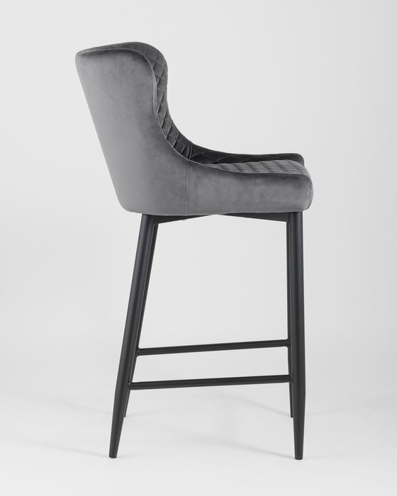 Стул полубарный Ститч серого цвета - лучшие Барные стулья в INMYROOM