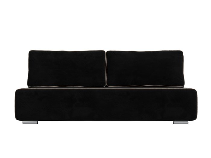 Прямой диван-кровать Уно черного цвета - купить Прямые диваны по цене 31999.0
