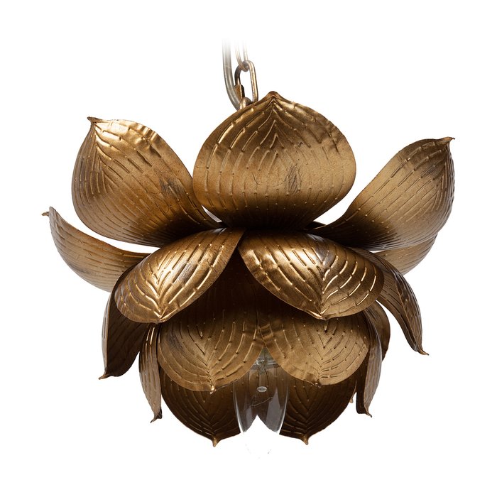 Подвесной светильник Trio с абажурами в виде золотого цветка - купить Подвесные люстры по цене 46000.0
