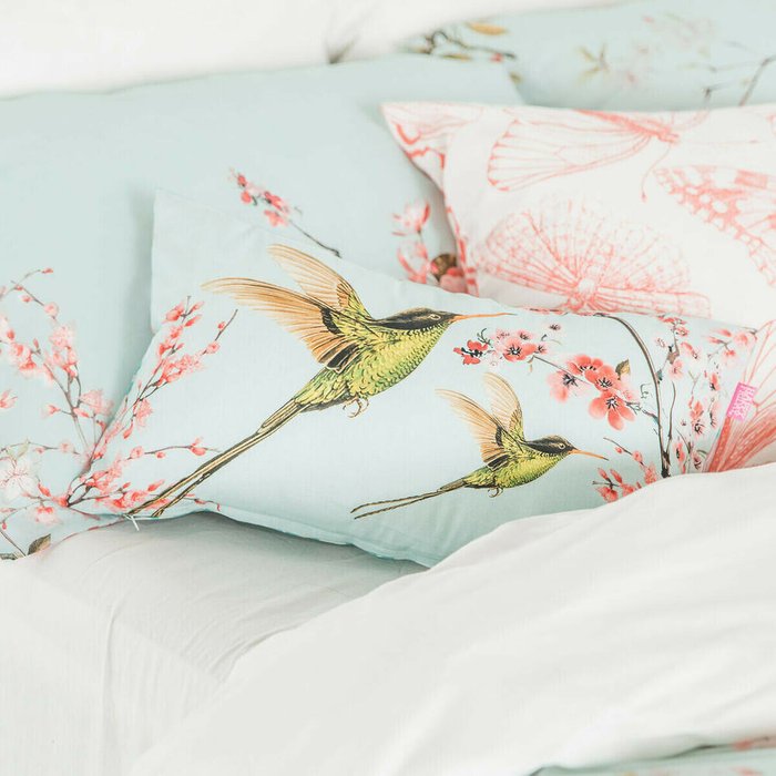 Пододеяльник Chinoiserie 155x220 голубого цвета - лучшие Пододеяльники в INMYROOM