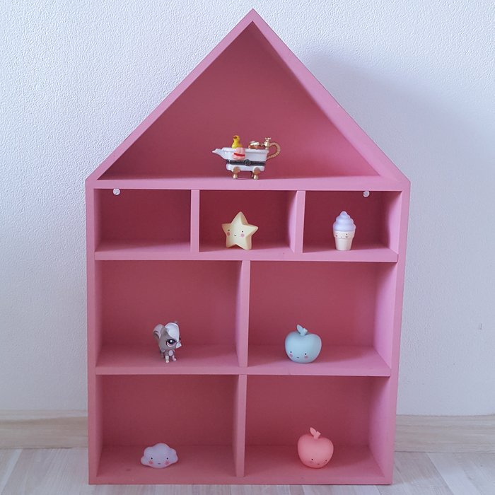 Кукольный домик Milan розовый (старый цвет, дырки под крепления на стену) - купить Игровые домики в детскую по цене 2490.0