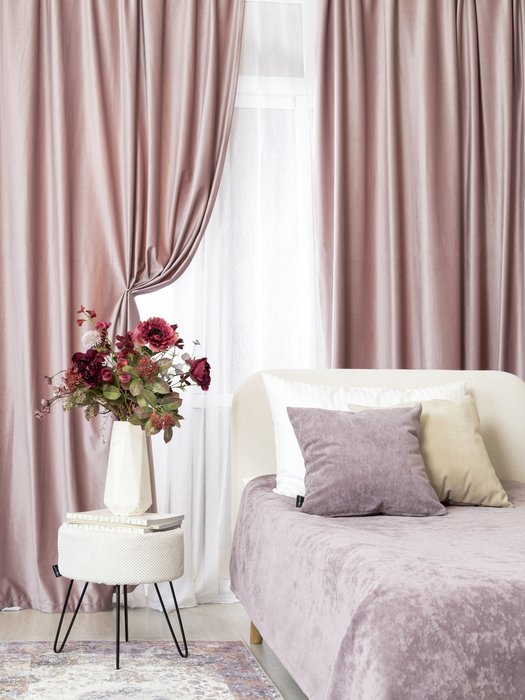 Комплект из двух штор Monaco 170х270 розового цвета - купить Шторы по цене 4884.0