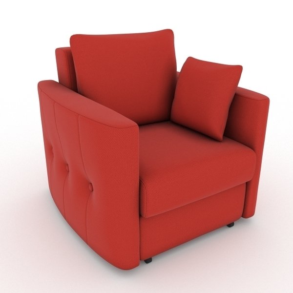 Кресло-кровать Luna красного цвета