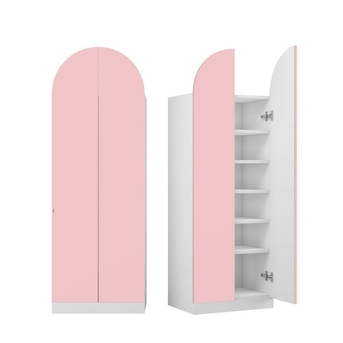 Шкаф Арк 2 M розово-белого цвета