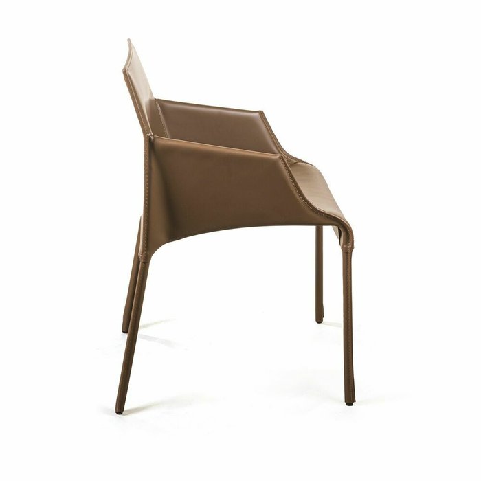 Стул с подлокотниками Morgan коричневого цвета - лучшие Обеденные стулья в INMYROOM