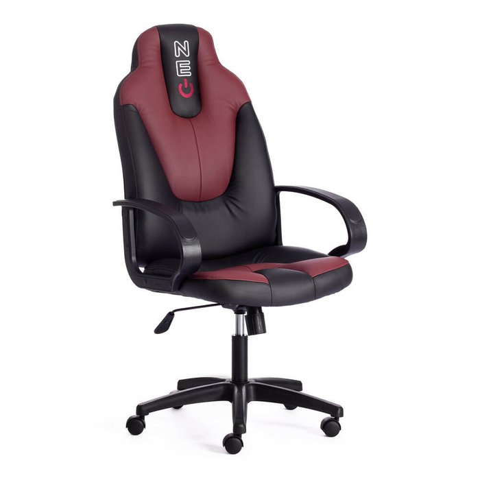 Кресло офисное Neo черно-бордового цвета