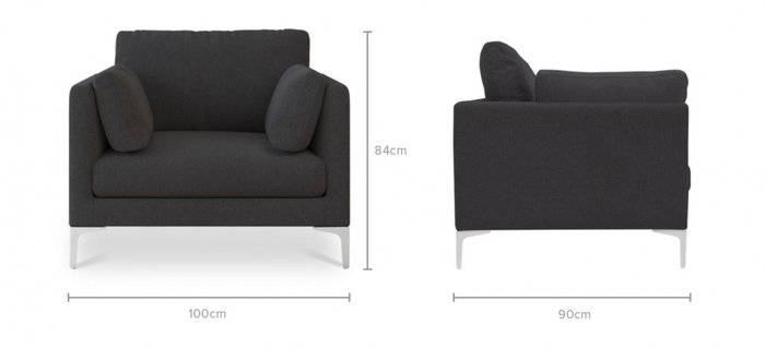 Кресло Кларке серого цвета - лучшие Интерьерные кресла в INMYROOM