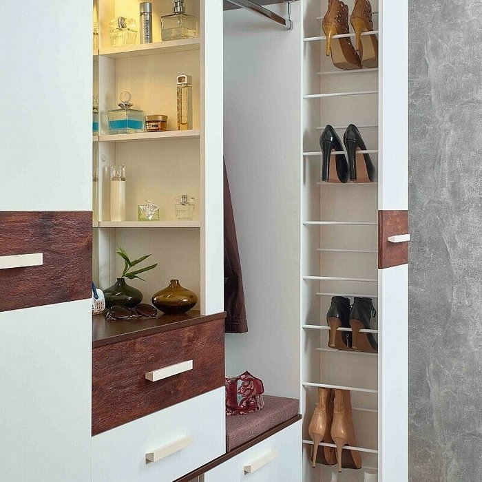 Шкаф для обуви Норвуд белого цвета - лучшие Тумбы для обуви высокие в INMYROOM