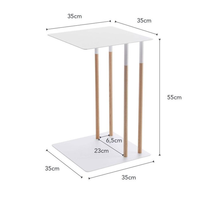 Кофейный столик Plain белого цвета - купить Кофейные столики по цене 20232.0