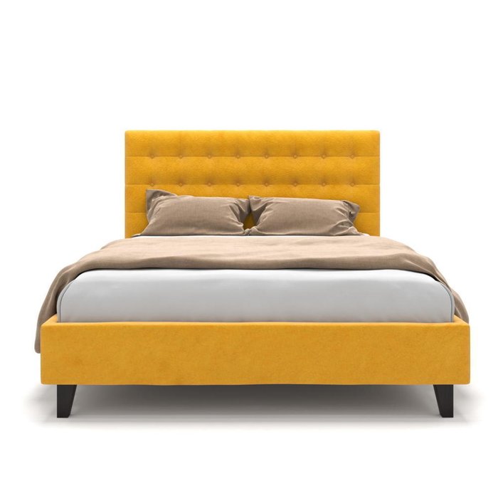 Кровать Finlay на ножках желтая 180х200 - лучшие Кровати для спальни в INMYROOM