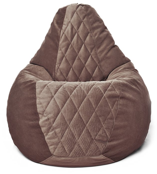 Кресло мешок Груша Maserrati 09 XL коричневого цвета - купить Бескаркасная мебель по цене 5115.0