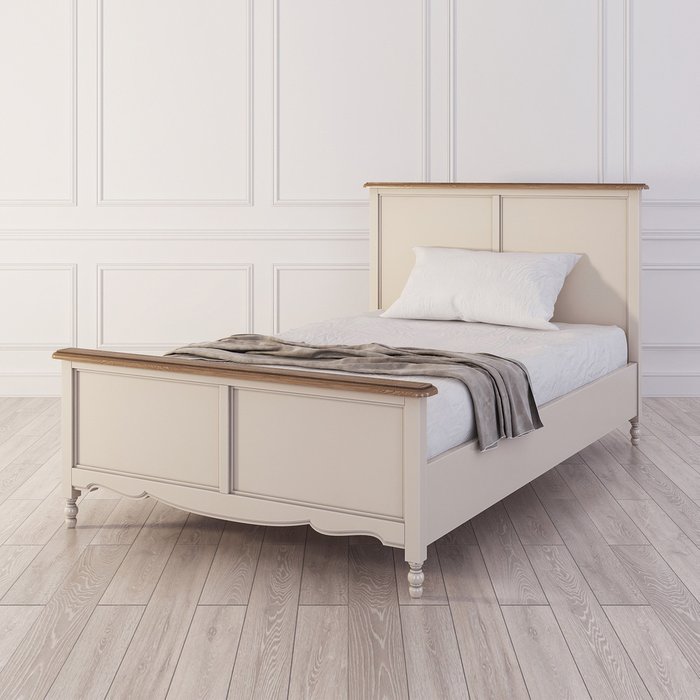 Кровать односпальная Leblanc бежевого цвета 120х200 - купить Кровати для спальни по цене 152240.0