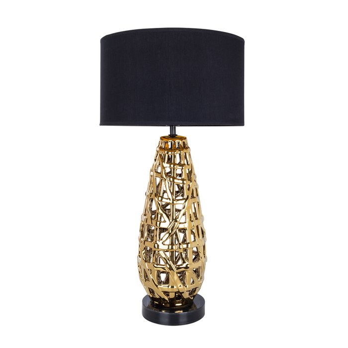 Настольная лампа Taiyi черно-золотого цвета