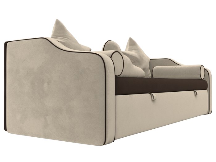 Прямой диван-кровать Рико бежево-коричневого цвета - лучшие Прямые диваны в INMYROOM