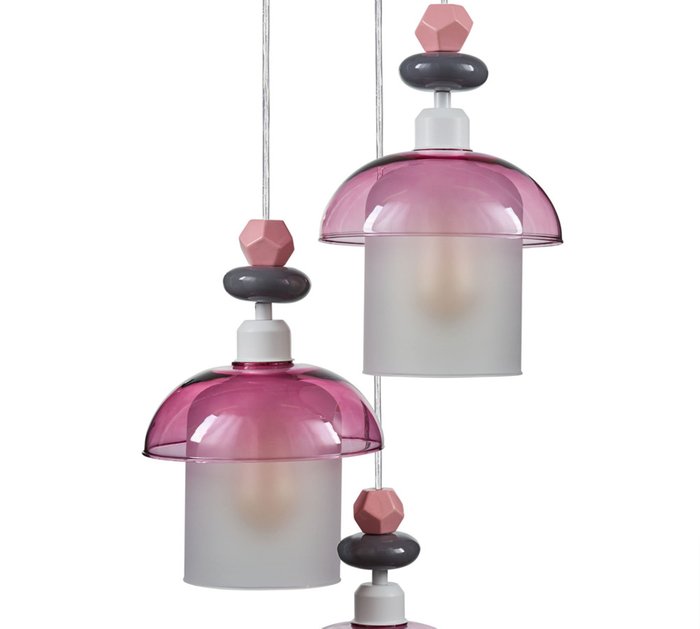 Подвесной светильник Color trio с керамикой и плафонами panama - лучшие Подвесные люстры в INMYROOM