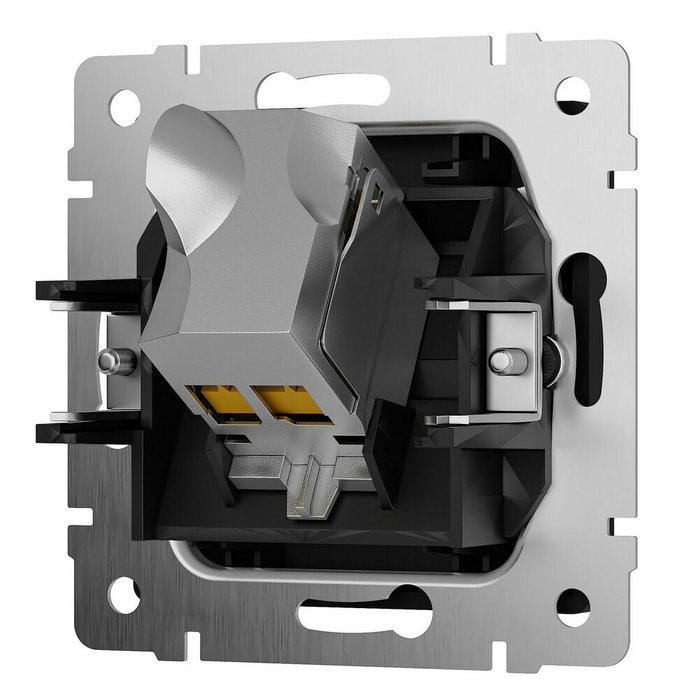 W5120108/ Розетка Ethernet RJ-45 cat. 6A экранированная (черный матовый) W5120108 Встраиваемые механизмы черные матовый - лучшие Выключатели в INMYROOM W5120108/ Розетка Ethernet RJ-45 cat. 6A экранированная (черный матовый) W5120108 Встраиваемые механизмы черные матовый - лучшие Выключатели в INMYROOM