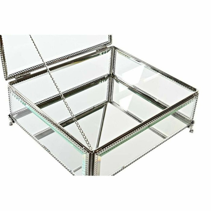 Шкатулка Прозрачный Серебристый Металл Стеклянный 25 x 21 x 10 cm - купить Шкатулки по цене 7738.0