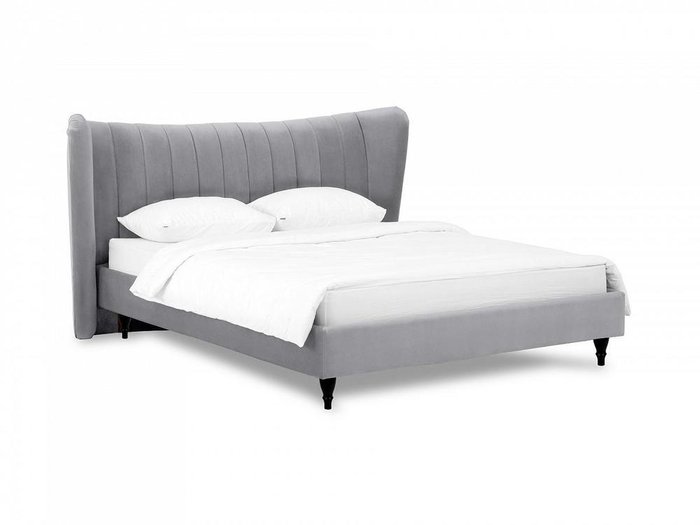 Кровать Queen Agata L 160х200 серого цвета Кровать Queen Agata L 160х200 серого цвета