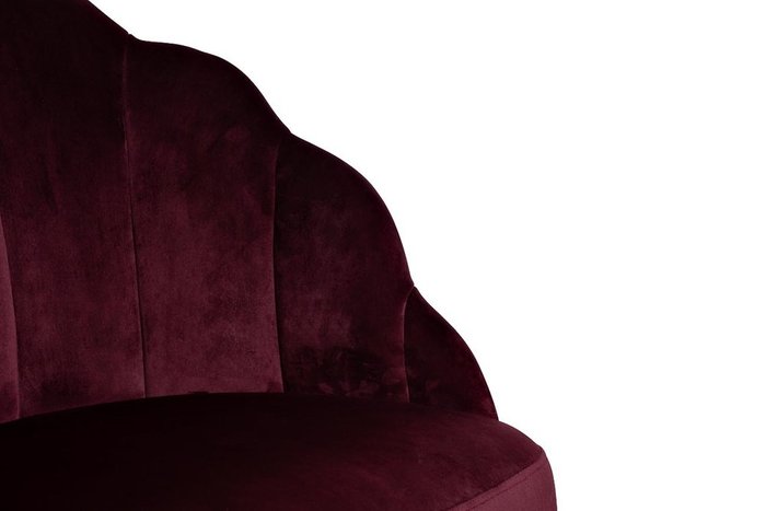 Кресло с волнистой спинкой бордового цвета - лучшие Интерьерные кресла в INMYROOM