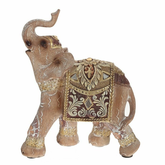 Фигурка декоративная Слон коричневого цвета