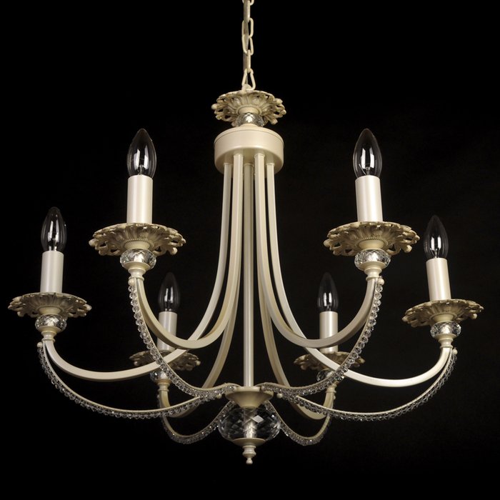 Подвесная люстра Josephine 3007/6(creampearl) (металл, цвет кремовый) - лучшие Подвесные люстры в INMYROOM