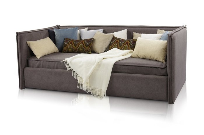 Диван-кровать Solo V4 190х120 серо-коричневого цвета с ортопедической решеткой  - купить Прямые диваны по цене 153208.0