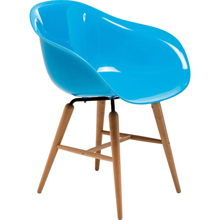 Стул с подлокотниками Forum голубого цвета - лучшие Обеденные стулья в INMYROOM
