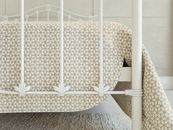 Кровать Карина 120х200 бело-глянцевого цвета - лучшие Кровати для спальни в INMYROOM