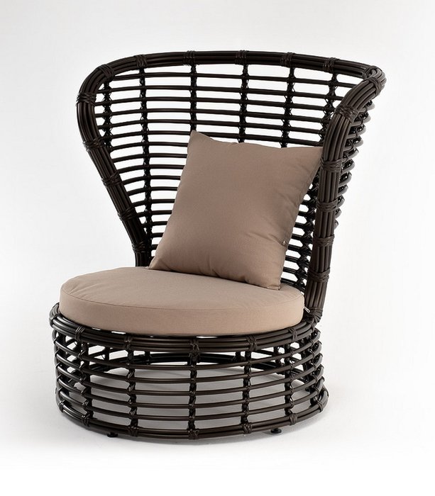 Садовое кресло Парма коричневого цвета - лучшие Садовые кресла в INMYROOM
