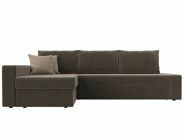 Угловой диван-кровать Версаль корисневого цвета левый угол - купить Угловые диваны по цене 47999.0