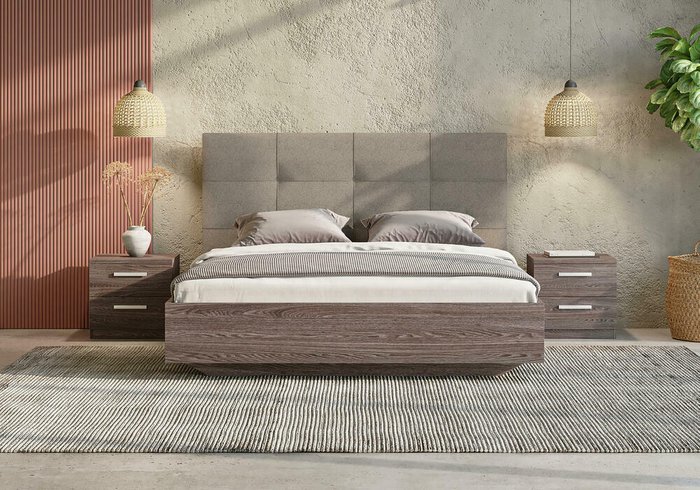 Кровать Victoria 160х200 с изголовьем песочного цвета без основания и подъемного механизма - купить Кровати для спальни по цене 30000.0 Кровать Victoria 160х200 с изголовьем песочного цвета без основания и подъемного механизма - купить Кровати для спальни по цене 30000.0