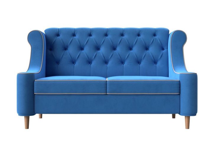 Диван Бронкс голубого цвета - купить Прямые диваны по цене 41999.0