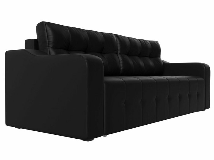 Прямой диван-кровать Лиссабон черного цвета (экокожа) - лучшие Прямые диваны в INMYROOM